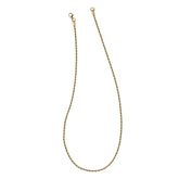 24 Stainless Steel Gold IP Plated 2.3mm Rope Chain